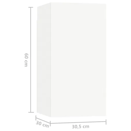 Ensemble de meubles TV 10 pcs Blanc Bois d'ingénierie