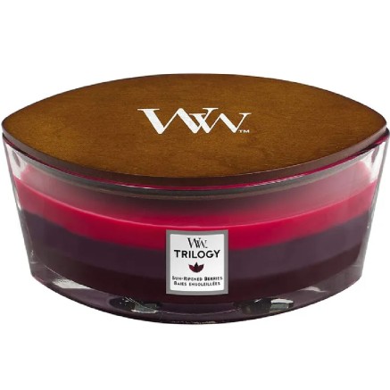 Vela Perfumada Woodwick Trilogy Ellipse Sun Ripened Berries