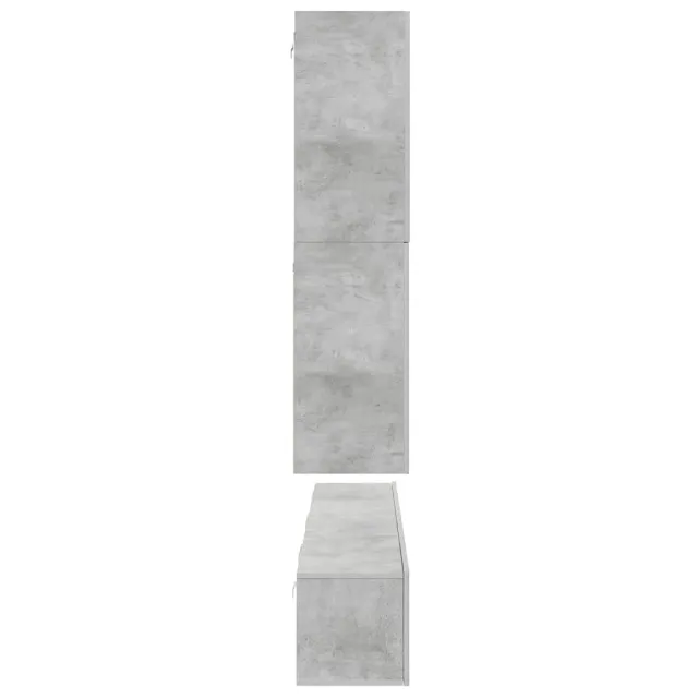 Ensemble de meuble TV 8 pcs Gris béton Bois d'ingénierie