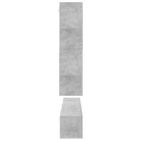 Ensemble de meuble TV 8 pcs Gris béton Bois d'ingénierie