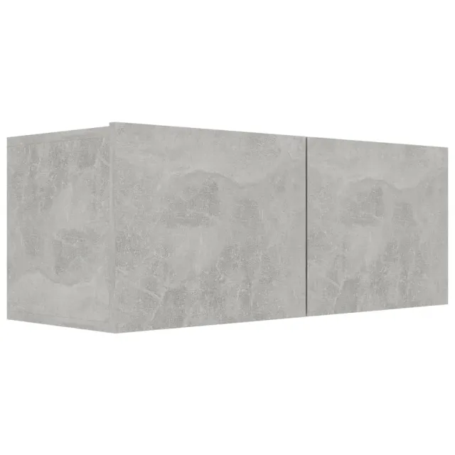 Ensemble de meubles TV 4 pcs Gris béton Bois d'ingénierie