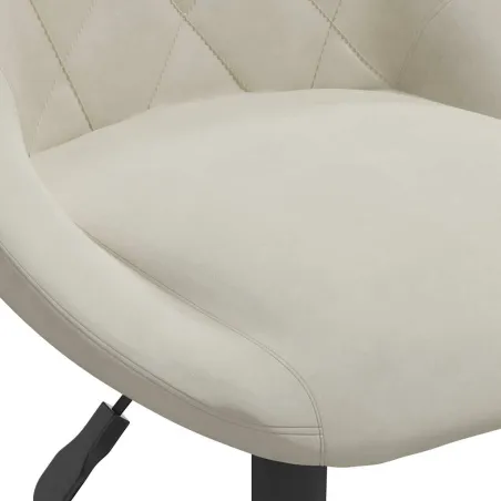 Chaise de salle à manger Crème Velours