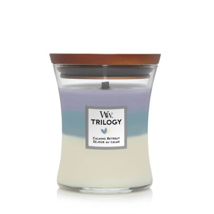 Geurkaars Woodwick Trilogy Medium Calming Retreat