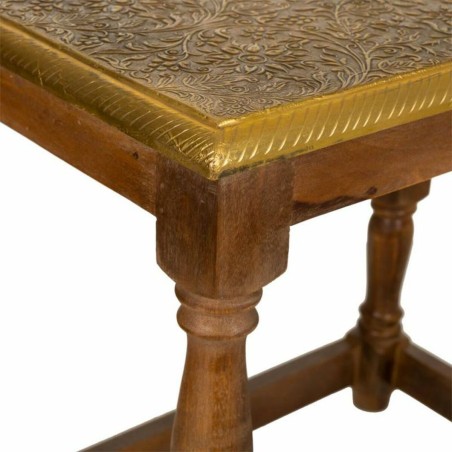 Hoofdtafel Alexandra House Living Bruin Gouden Mangohout 33 x 45 x 48
