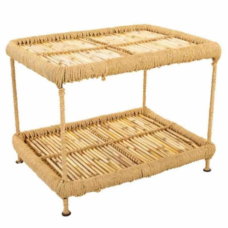 Centre Table Alexandra House Living Natural Bamboo Rope Iron 38 x 37 x