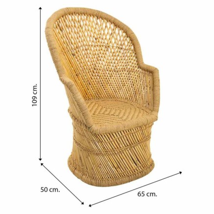 Leunstoel Alexandra House Living Natuurlijk 50 x 109 x 69 cm 2