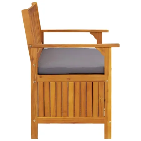 Banc de rangement de jardin 120 cm Bois d'acacia solide