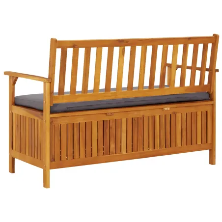 Banc de rangement de jardin 120 cm Bois d'acacia solide