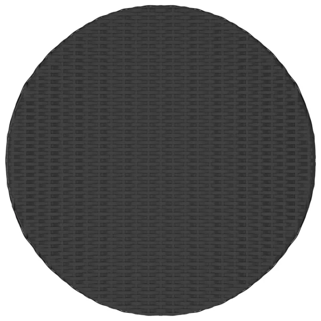 Table de jardin Noir 70x70x73 cm Résine tressée