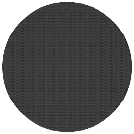 Table de jardin Noir 70x70x73 cm Résine tressée
