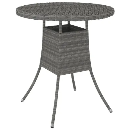 Table de jardin Gris 70x70x73 cm Résine tressée