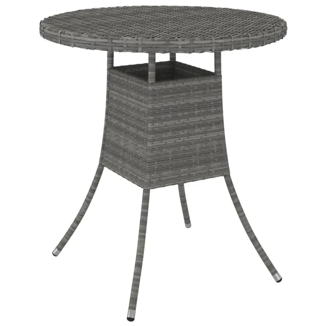 Table de jardin Gris 70x70x73 cm Résine tressée