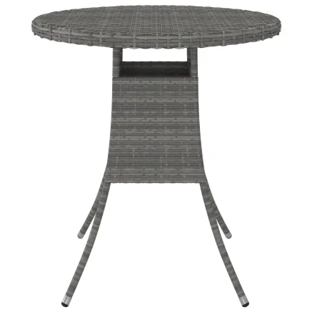 Table de jardin Gris 70x70x73 cm Résine tressée 2
