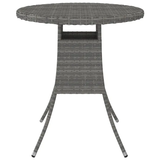 Table de jardin Gris 70x70x73 cm Résine tressée