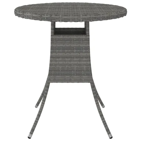 Table de jardin Gris 70x70x73 cm Résine tressée