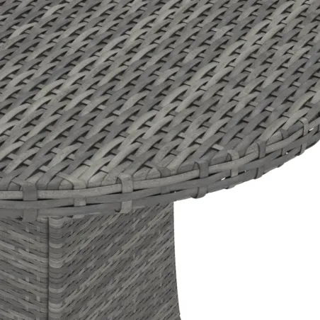 Table de jardin Gris 70x70x73 cm Résine tressée