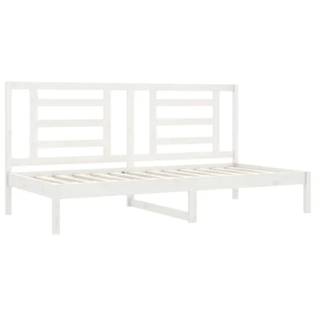 Lit de jour sans matelas blanc 80x200 cm bois de pin massif