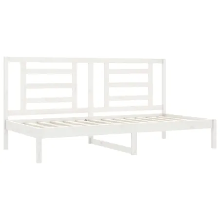 Lit de jour sans matelas blanc 80x200 cm bois de pin massif