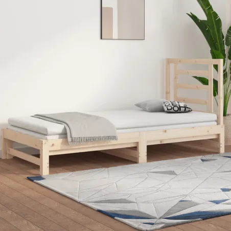Lit coulissant sans matelas 2x(90x200) cm