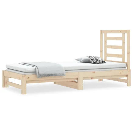 Lit coulissant sans matelas 2x(90x200) cm 2