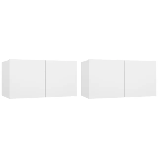 Ensemble de meubles TV 4 pcs Blanc Bois d'ingénierie