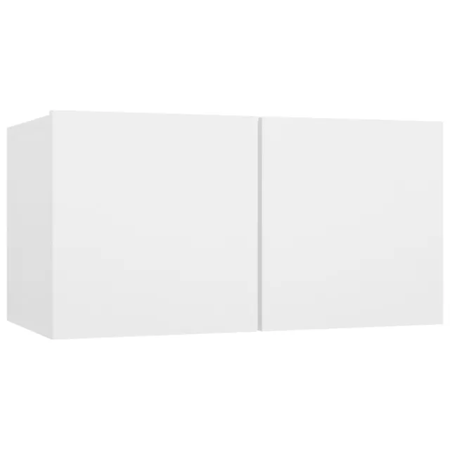 Meuble TV mural Blanc Bois d'ingénierie