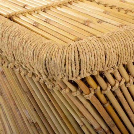 Bijzettafel Alexandra House Living Natuurlijk Bamboe Touw 43 x 47 x 43 2