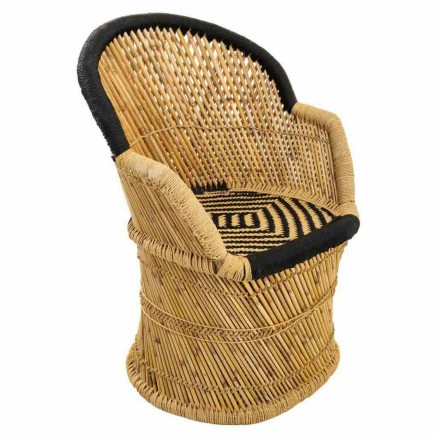 Leunstoel Alexandra House Living Zwart Natuurlijk 46 x 89 x 63 cm