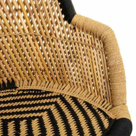 Sillón Alexandra House Living Negro Natural 46 x 89 x 63 cm