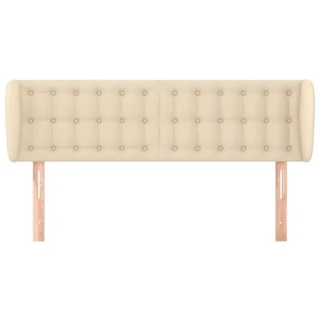 Tête de lit avec oreilles Crème 147x23x78/88 cm Tissu