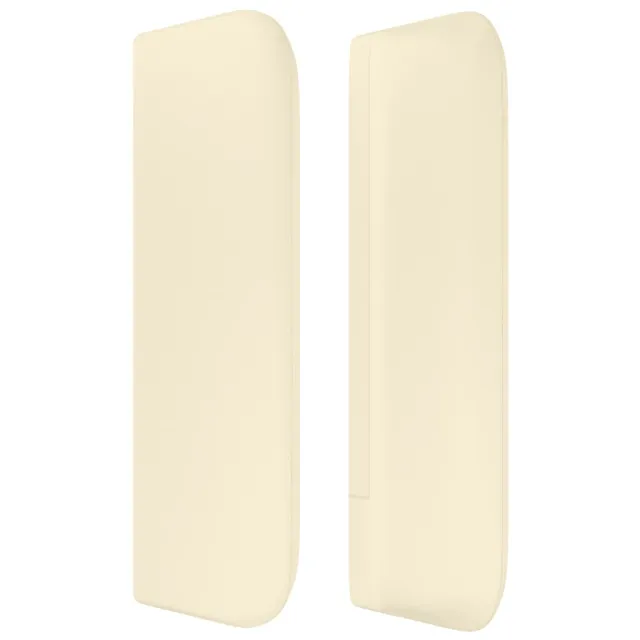 Tête de lit avec oreilles Crème 203x16x78/88 cm Similicuir