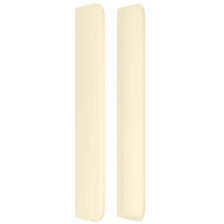 Tête de lit avec oreilles Crème 103x16x118/128 cm Similicuir