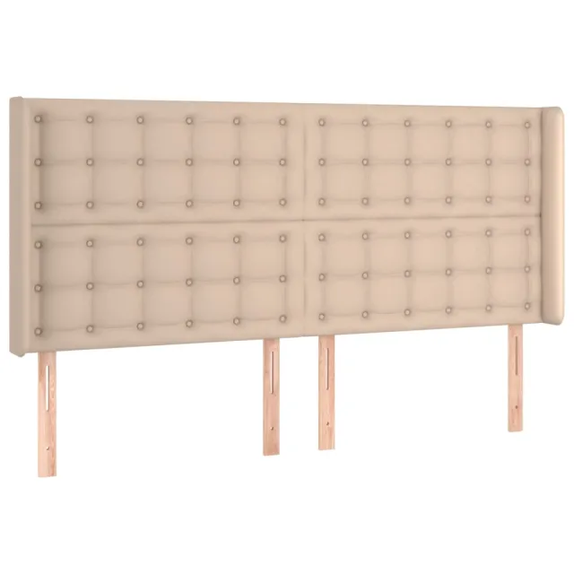 Tête de lit avec oreilles Cappuccino 163x16x118/128 cm