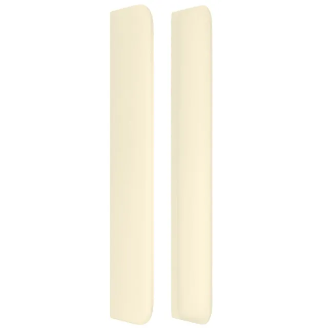 Tête de lit avec oreilles Crème 203x16x118/128 cm Similicuir