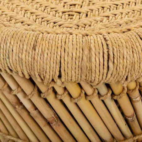 Set of stools Alexandra House Living Natural Bamboo Rope 38 x 38 x 38