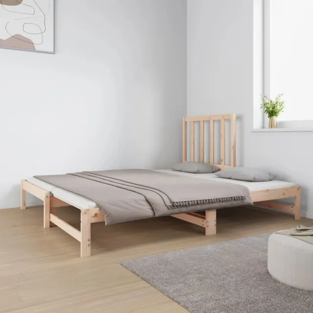 Lit coulissant sans matelas 2x(90x190) cm
