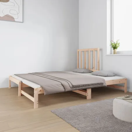 Lit coulissant sans matelas 2x(90x190) cm