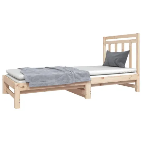 Lit coulissant sans matelas 2x(90x190) cm
