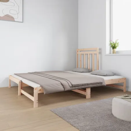 Lit coulissant sans matelas 2x(90x190) cm