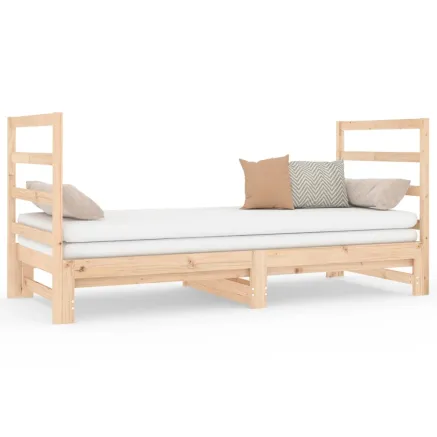 Lit coulissant sans matelas 2x(90x190) cm 2