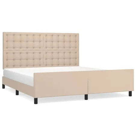 Cadre de lit sans matelas cappuccino 160x200 cm similicuir