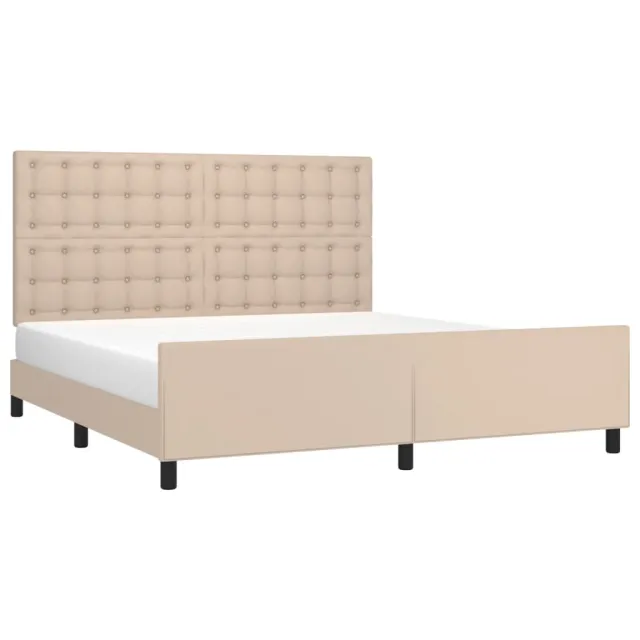 Cadre de lit sans matelas cappuccino 160x200 cm similicuir