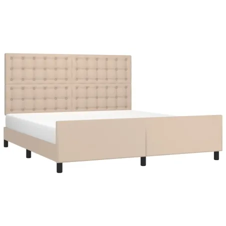 Cadre de lit sans matelas cappuccino 160x200 cm similicuir