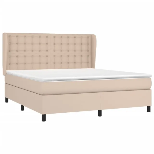 Sommier à lattes de lit avec matelas Cappuccino 160x200 cm