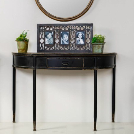 Recibidor Alexandra House Living Negro 44 x 80 x 120 cm