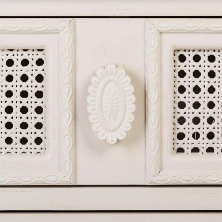 Cómoda Alexandra House Living Gris Rosa Ratán Madera de abeto Madera 2