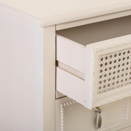 Commode Alexandra House Living Gris Rose Rotin Bois d'épicéa Bois MD