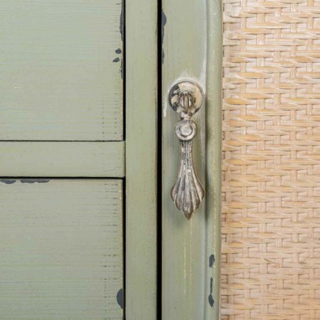 Aparador Alexandra House Living Verde Ratán Madera de abeto 82 x 36 x