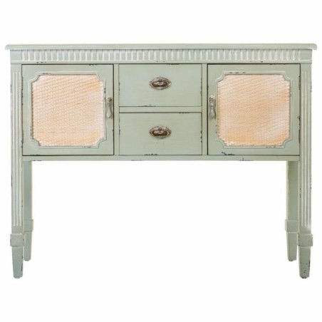 Aparador Alexandra House Living Verde Ratán Madera de abeto 82 x 36 x