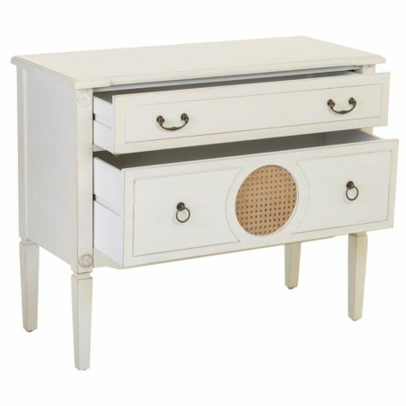 Cómoda Alexandra House Living Blanco Ratán Madera de abeto Madera MD